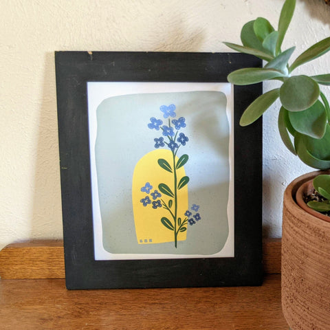 wallflower art print foxly handmade