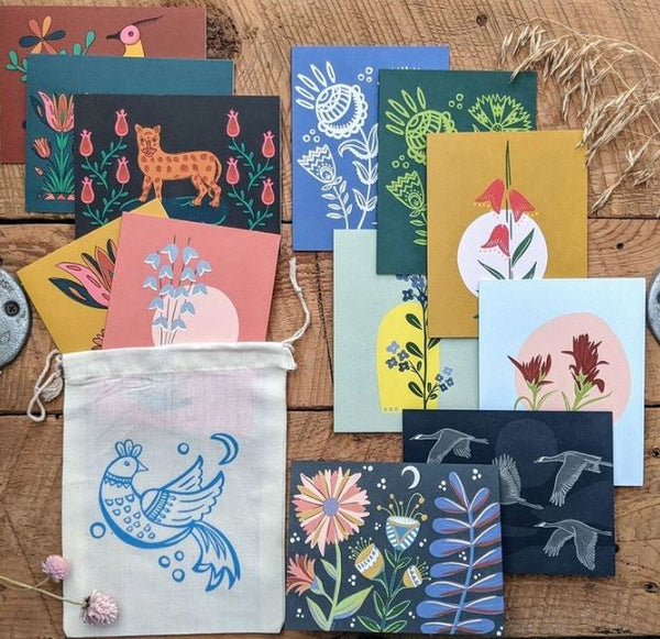 folk artist jen fox greeting cards