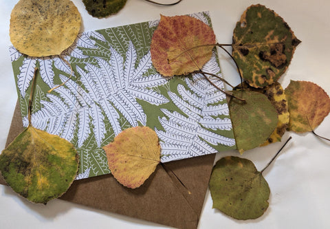 pressed fall leaves make a thoughtful addition to a letter or card