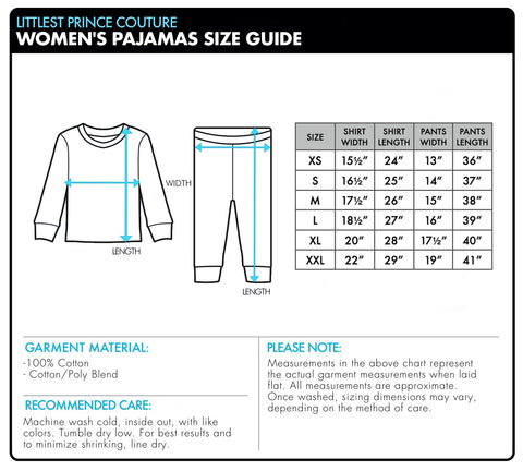 Pajamas Size Chart