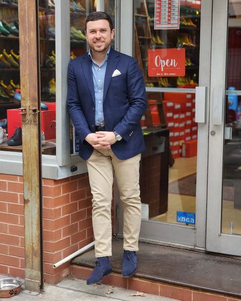 blue suede chukka boots