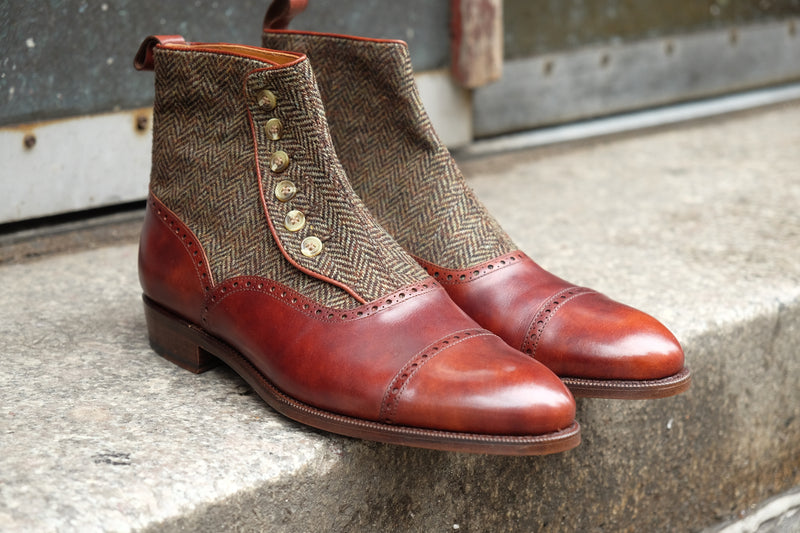 Puyallup - Gold Museum Calf / Forest Tweed – J.FitzPatrick Footwear