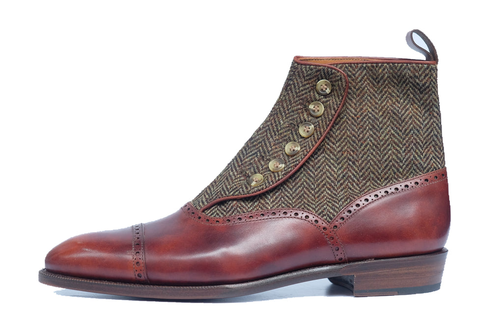 Puyallup - Gold Museum Calf / Forest Tweed – J.FitzPatrick Footwear