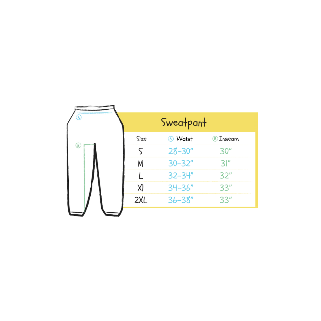 size chart sweatpants – Happiness Project