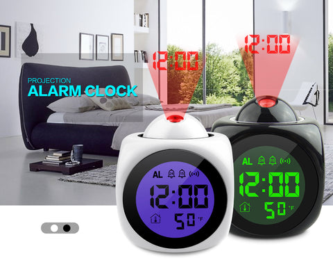 Talking Projector Alarm Clock – Plus Protections