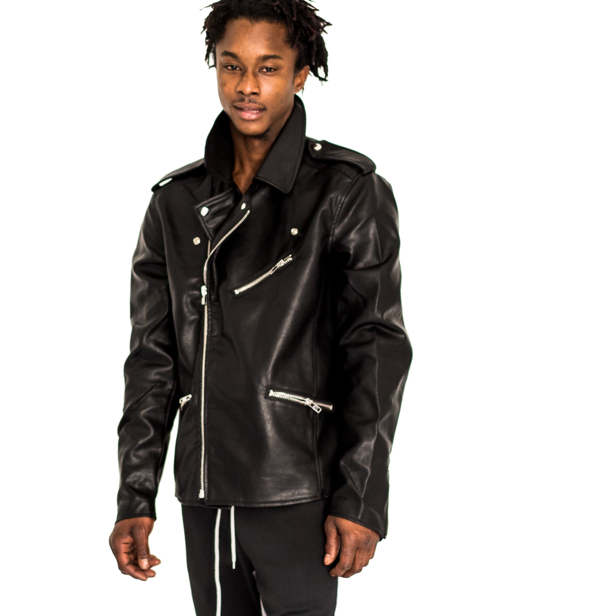 VEGAN LEATHER BIKER JACKET – FXN menswear