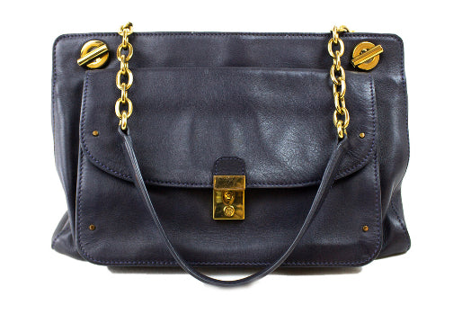 Tory Burch Blue Leather Handbag – Majolie Designs