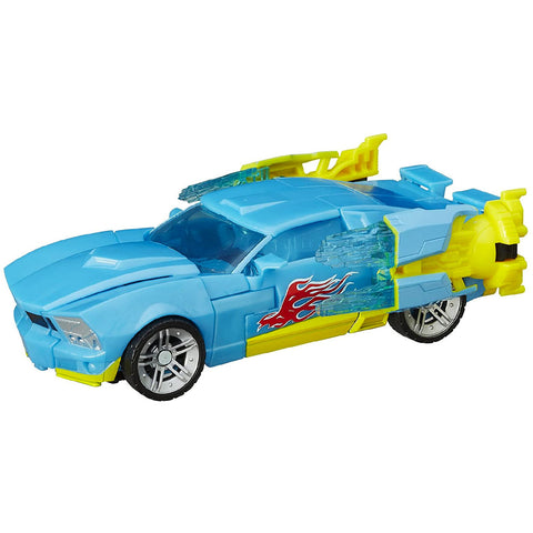 blue car transformer toy