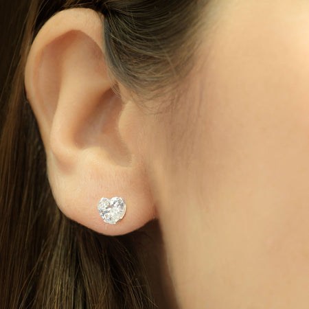 MNC-ER426-A Stainless Steel Heart Stud Earrings