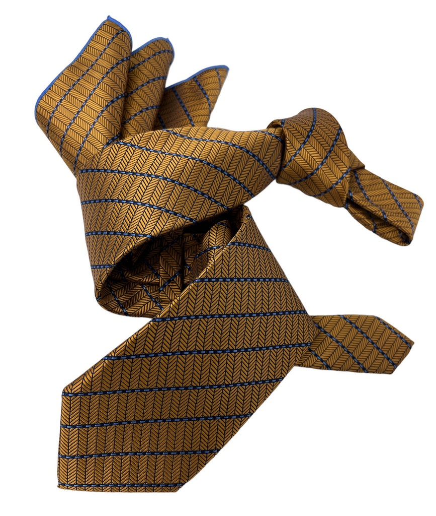 Orange Micro Motif Satin Silk Tie – Silvio Fiorello