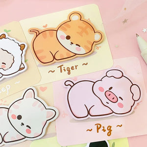 1PC Kawaii Winky Animals Memo Pad Sticky Notes - my kawaii office