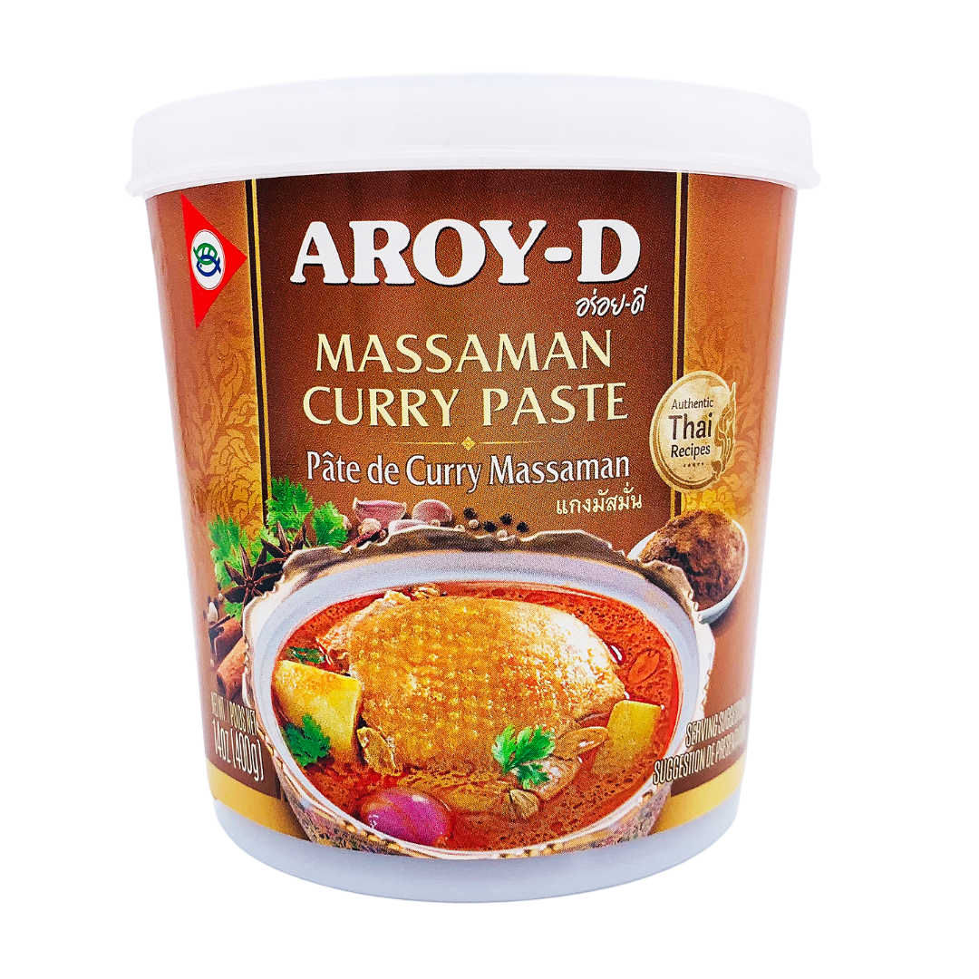 Thai Massaman Curry Paste 400g Tub by Aroy-D – Thai Food Online (authentic  Thai supermarket)