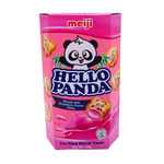 Hello Panda Biscuits with Strawberry Flavour Filling 50g by Meiji