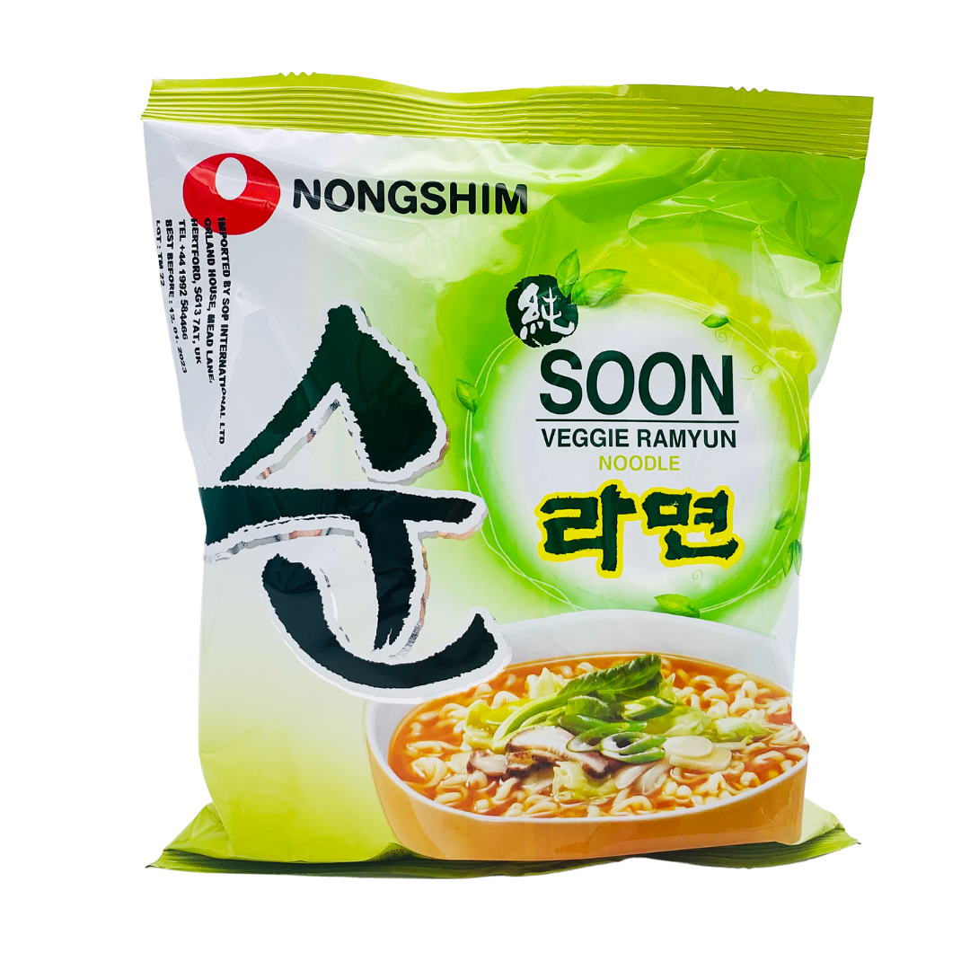 Veggie Soon Ramyun Instant Noodles 112g By Nongshim Thai Food Online Authentic Thai Supermarket