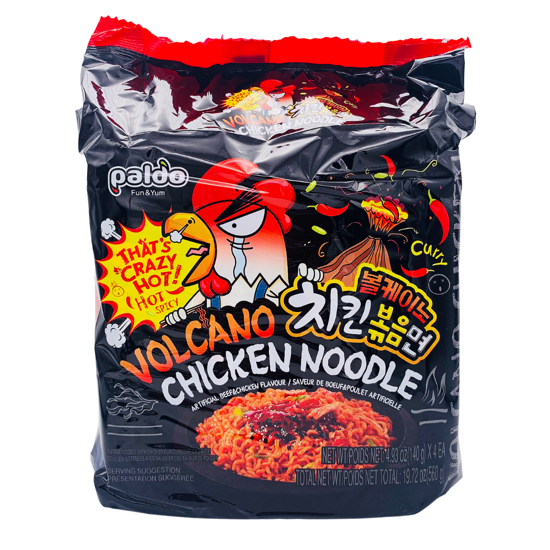 Volcano Chicken Noodles Multipack 560g By Paldo – Thai Food Online