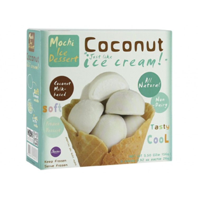 Frozen Mochi Ice Cream Dessert Coconut Flavour Dairy Free 6 X 26g Thai Food Online Authentic Thai Supermarket