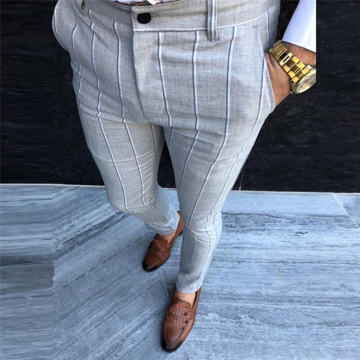 business casual striped pants