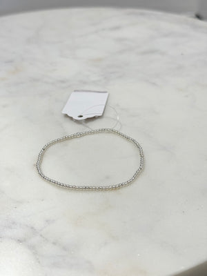 2mm 14k Gold filled Silver Beaded Bracelet - Dixie Duds and Decor