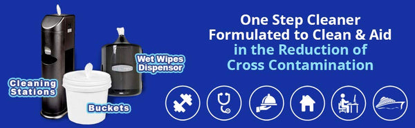 Germisept Multipurpose Wellness Center Cleaning Wipes & Wall Dispenser