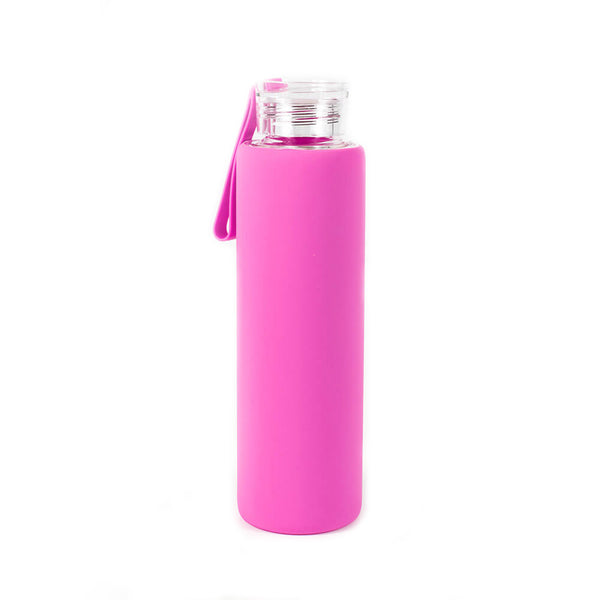 Step-It-Up Glass Water Bottle  Eco-Friendly Glass Reusable Water