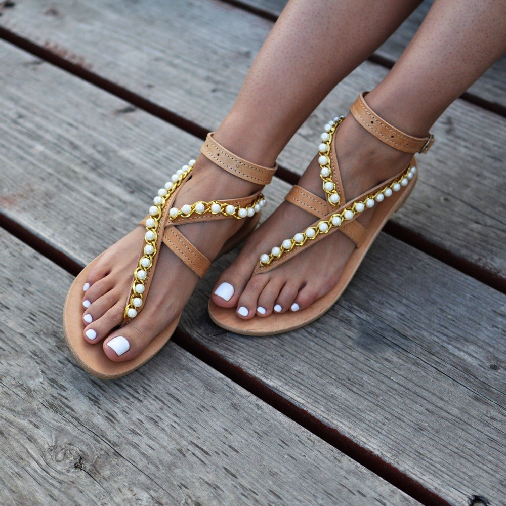 Calla - Handcrafted sandals for wedding day