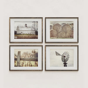 Vintage Farmhouse Kitchen Wall Art Set of 4 Prints or Canvas