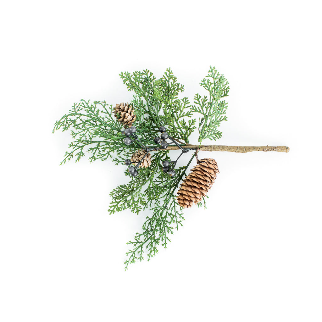 Snowy Pine W/ Pinecone Spray – Cottonwood Shanty