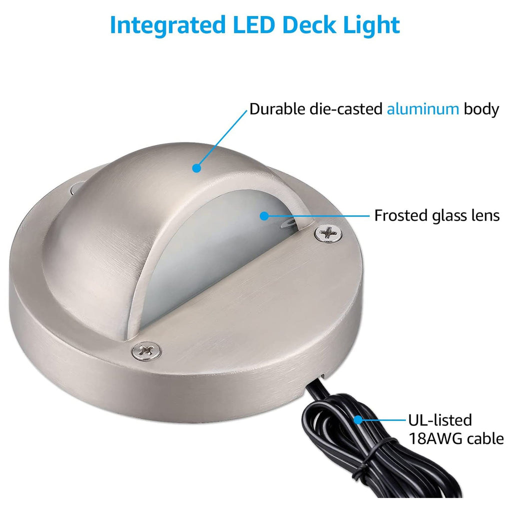 LUNA - Black Low Voltage Eyelid Exterior Surface Mounted Step