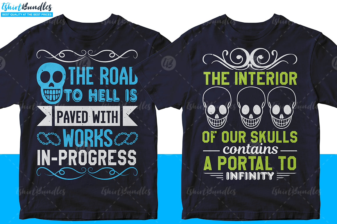 Download 50 Editable Skull T Shirt Design Bundle 2 Tshirtbundles