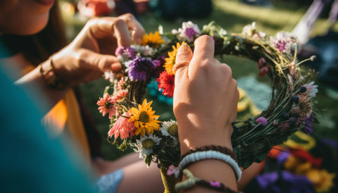 corona de flores