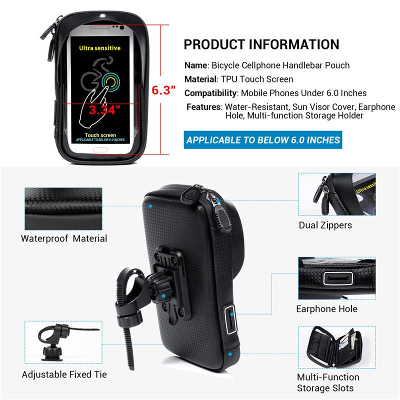 waterproof motorcycle phone holder