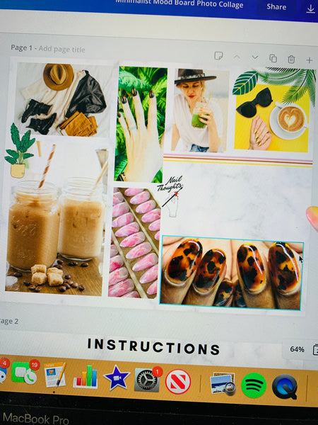 press on nail mood board