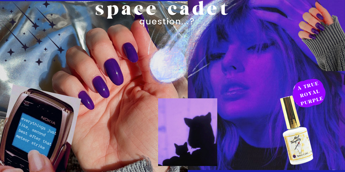 true purple gel nail color Taylor swift mood board