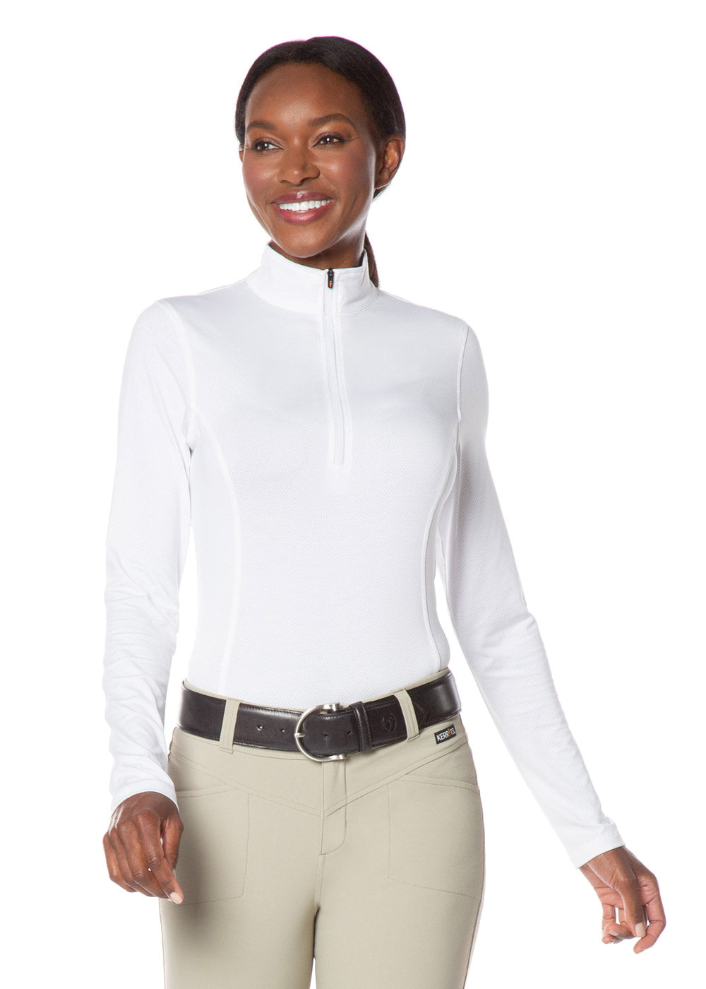 WHITE::variant::Ice Fil Long Sleeve Riding Top for Clubs