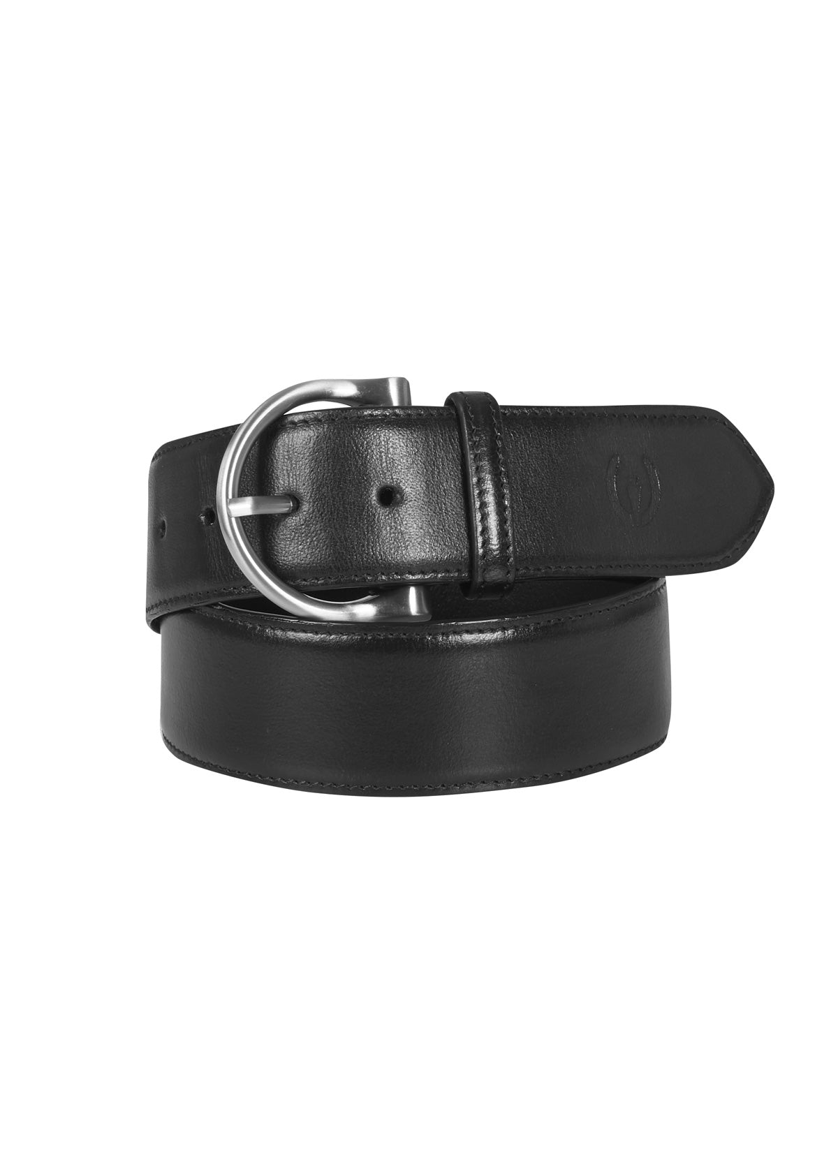 BLACK::variant::Simple D Leather Belt