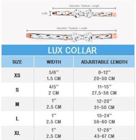 Size Chart Plaid Rainbow Collar