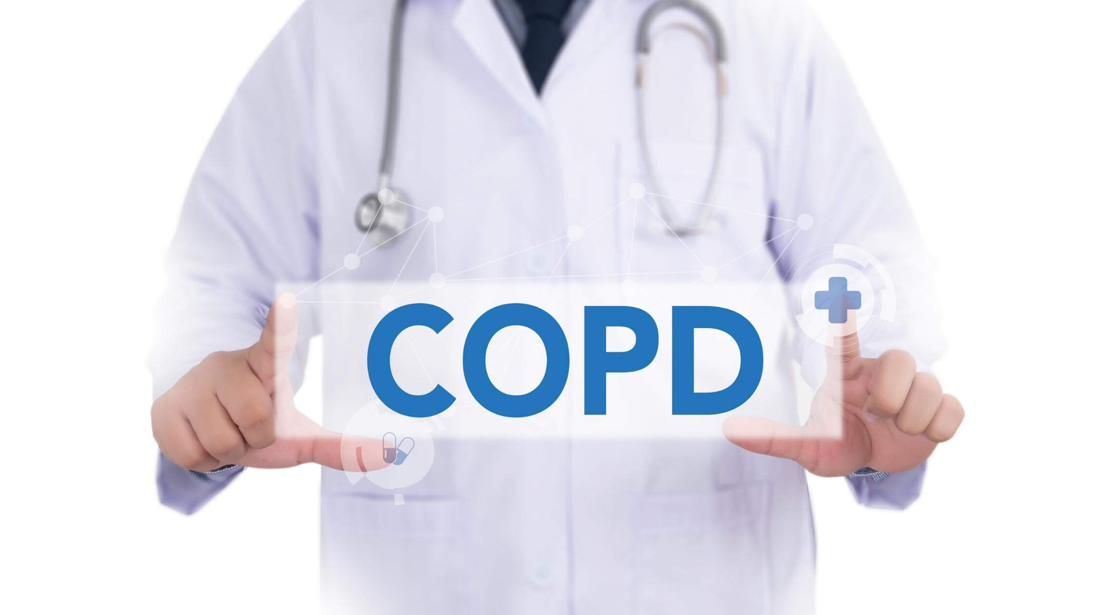doctor holding COPD card