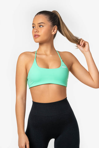 Green sports bra