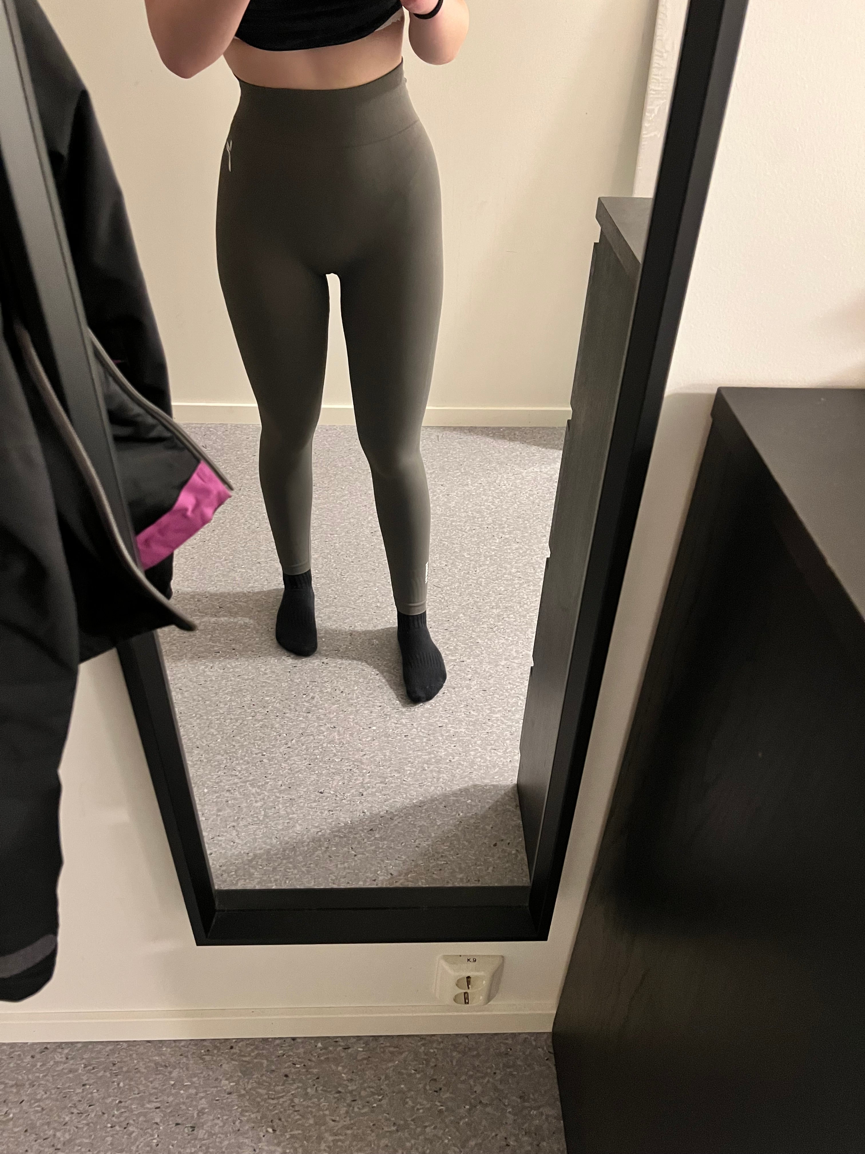 Mörkgröna Lunge Scrunch Leggings