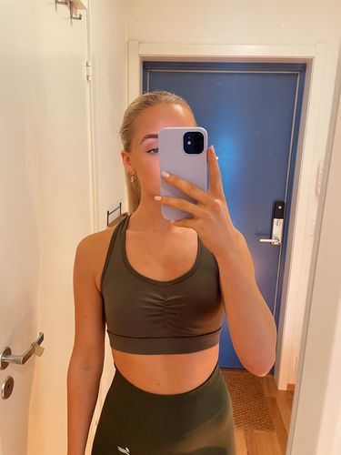 Green Scrunch Sports Bra