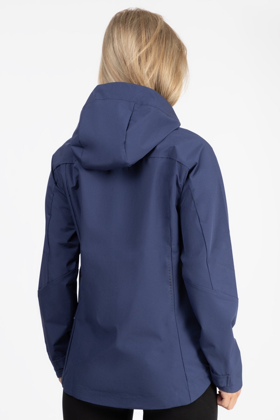 Blaue nachhaltige Regenjacke für Damen