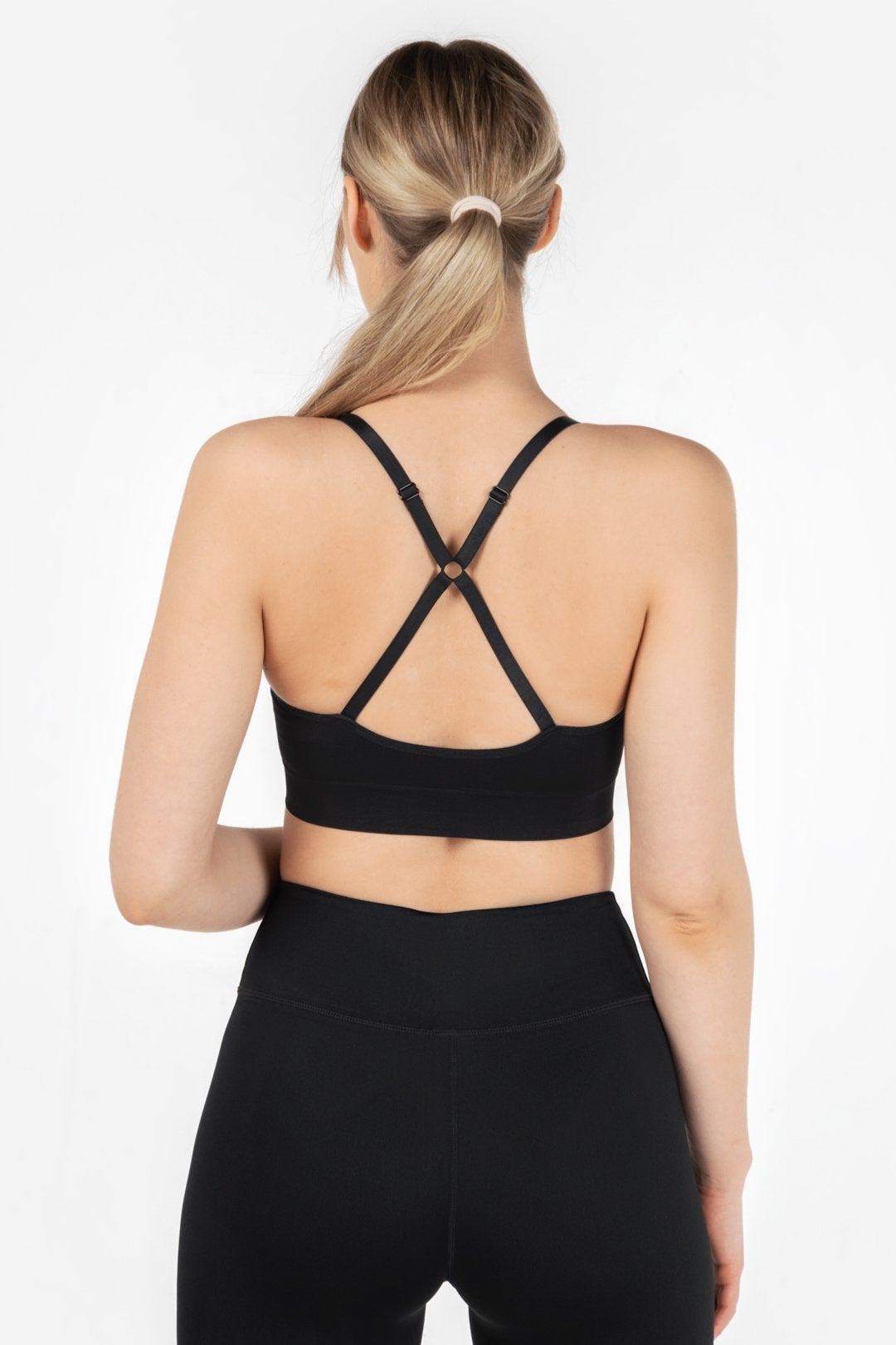 Seamless bralette med kryssende stropper