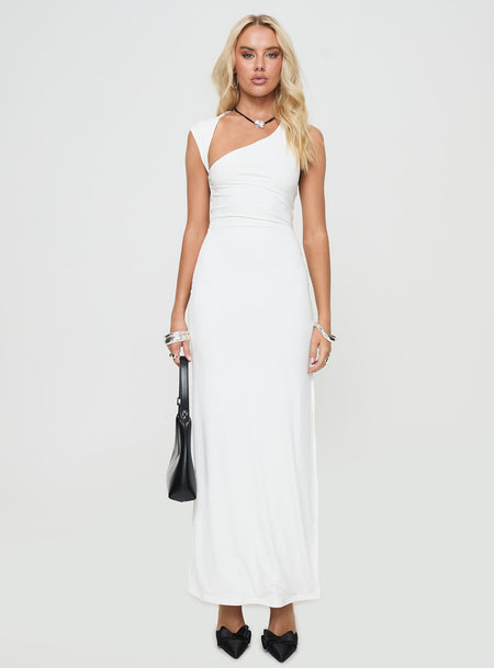 Shop Formal Dress - Pamina Maxi Dress White featured image