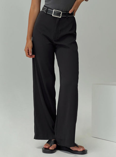 Jeller Pinstripe Pants Black Curve