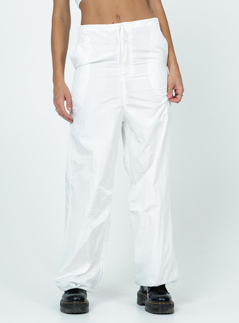 Austin Parachute Pants White