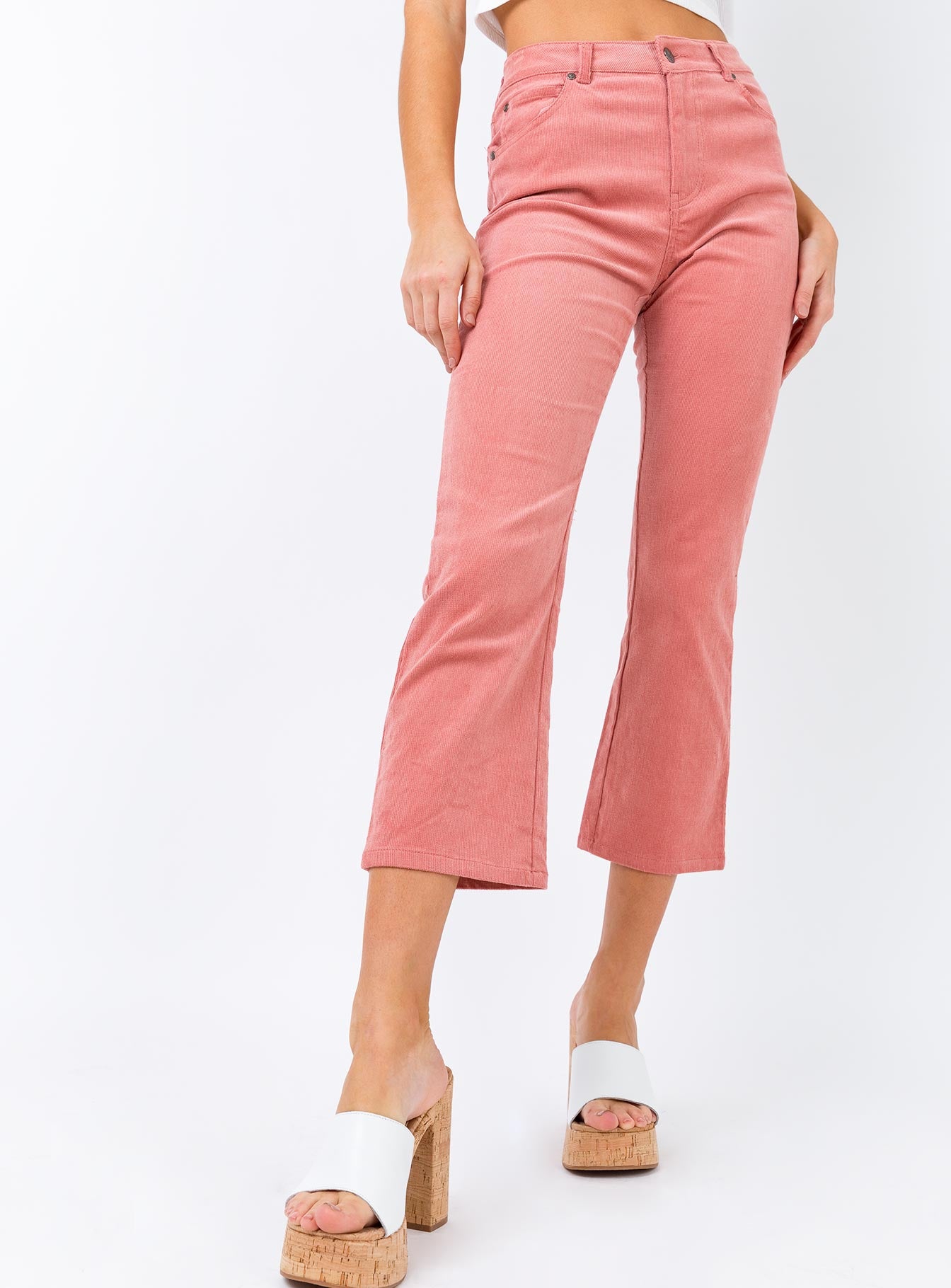 kick flare corduroy pants