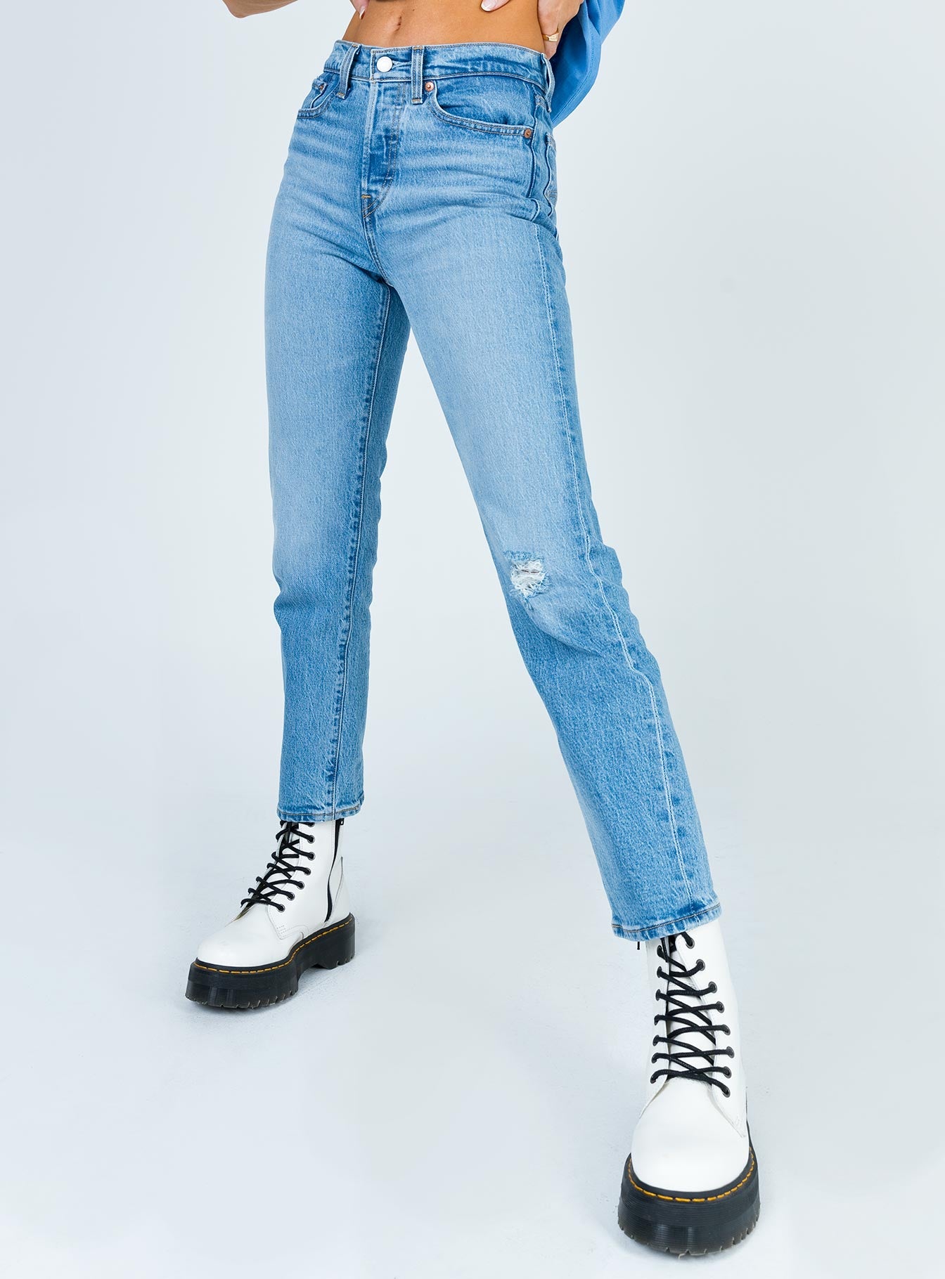 levi's blue wedgie straight jeans