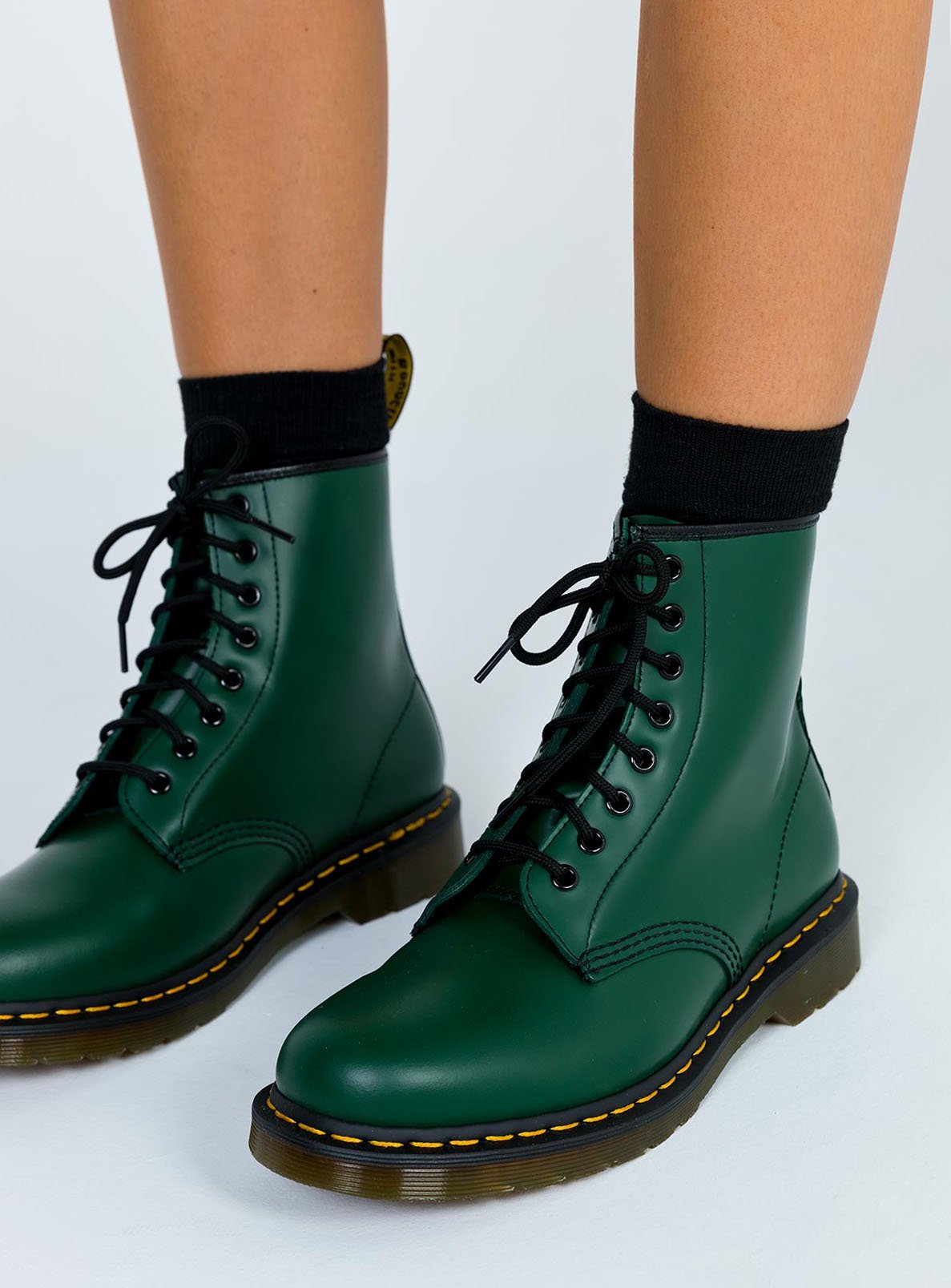 dr martens green smooth