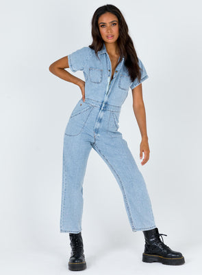 minkpink minx denim jumpsuit