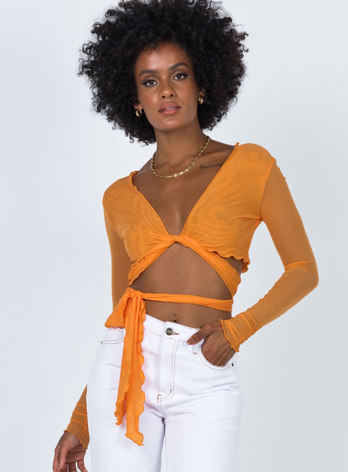 mesh top orange